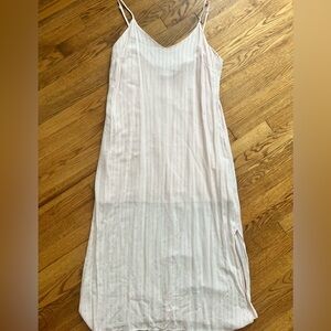 Pinstripe cotton midi